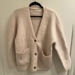Oversized oatmeal cardigan
